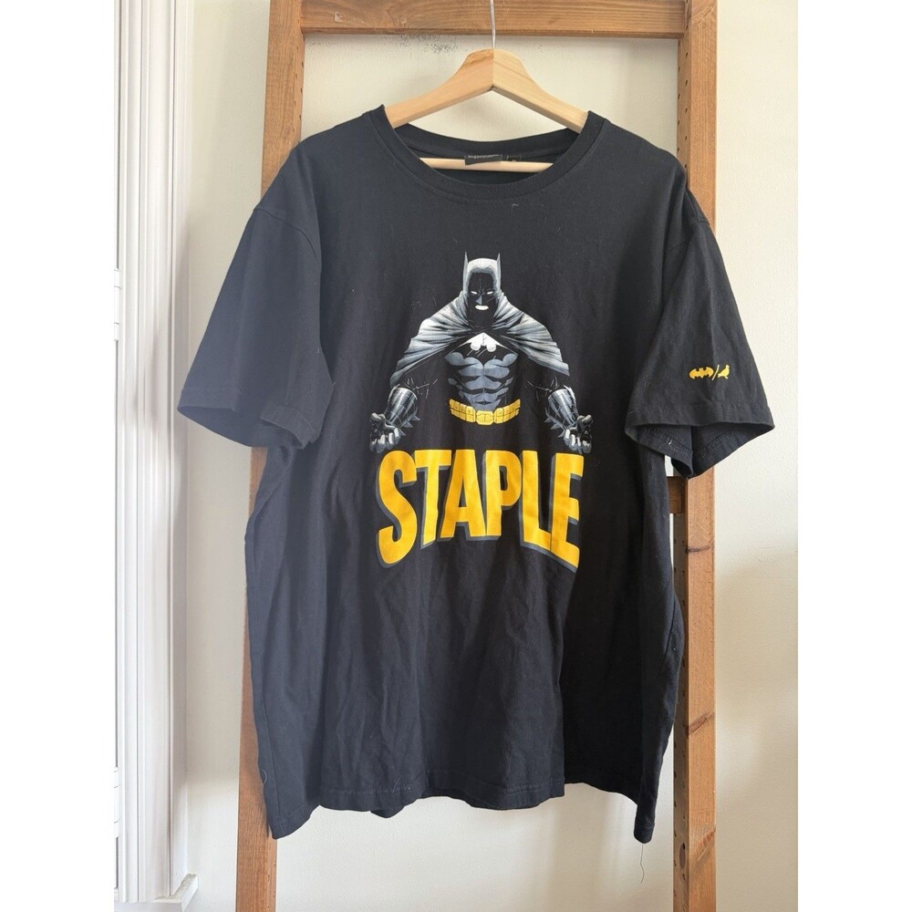 Staple x Batman Graphic T-Shirt XXL Black DC Comics Pigeon Logo Men’s Tee